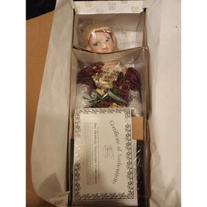 Heritage Signature Collection Holly Porcelain Doll 2000 Holiday Burgundy 12284